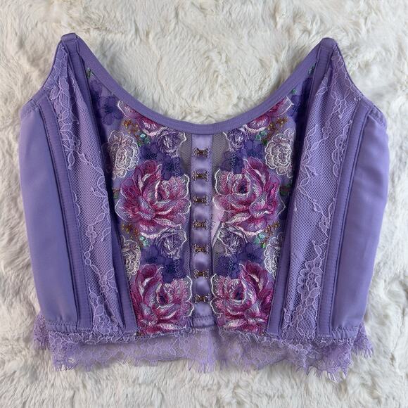 Victoria's Secret Other - NWT Victoria’s Secret Dream Angels Floral Embroidered Strapless Corset Top S